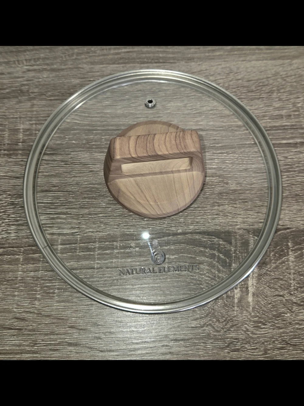 Natural Elements Woodstone Glass Lid  8 1/4” Replacement Lid.